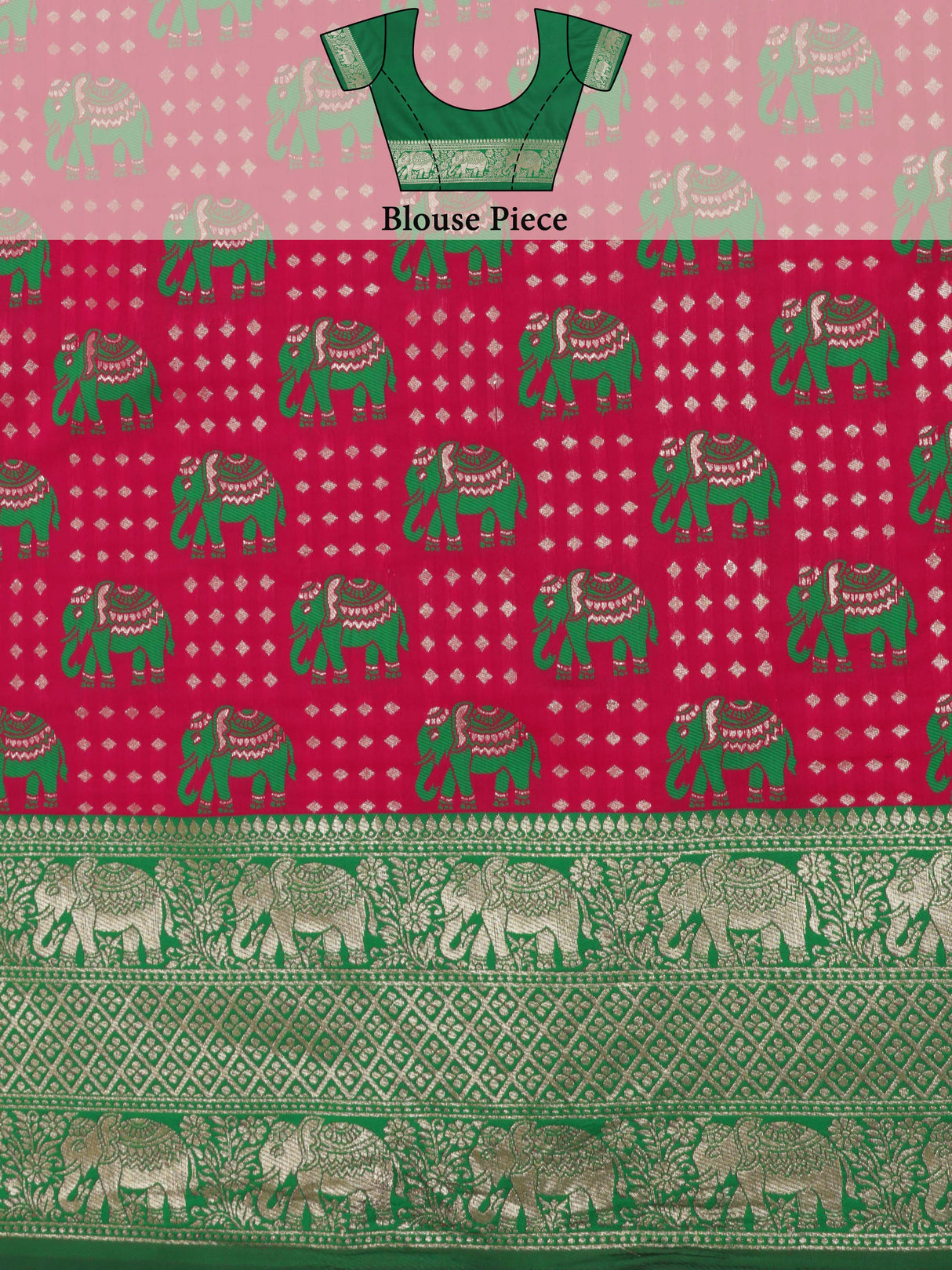 Mimosa Women's Woven Design Kanjivaram Art Silk Saree With Blouse Piece : SA0000902RN