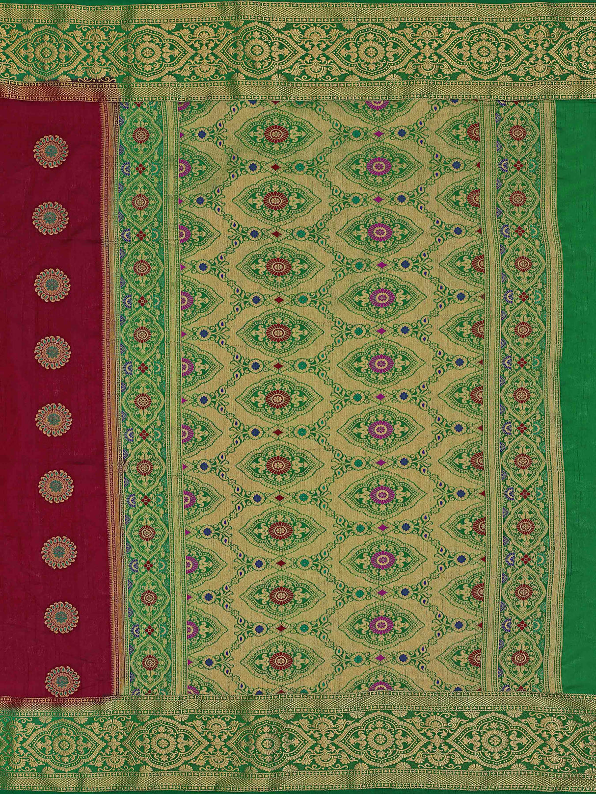 Mimosa Womens Art Silk Saree Dharmavaram Maroon Color