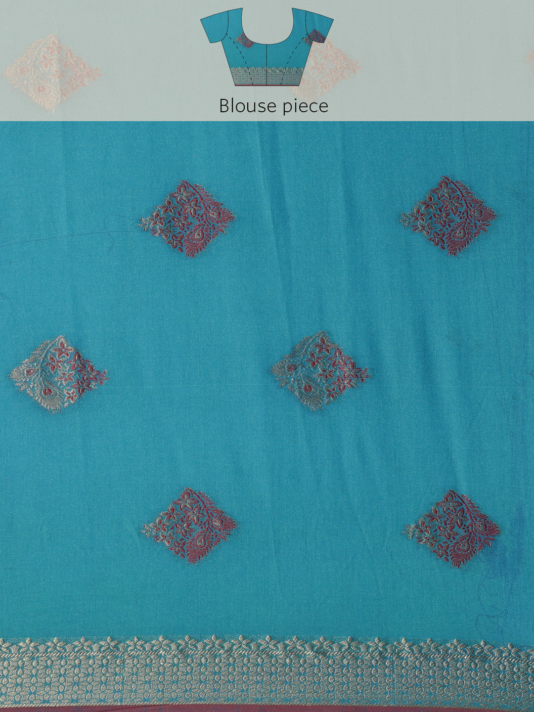 Mimosa Womens Art Silk Saree Kanjivaram style Navy Blue Color