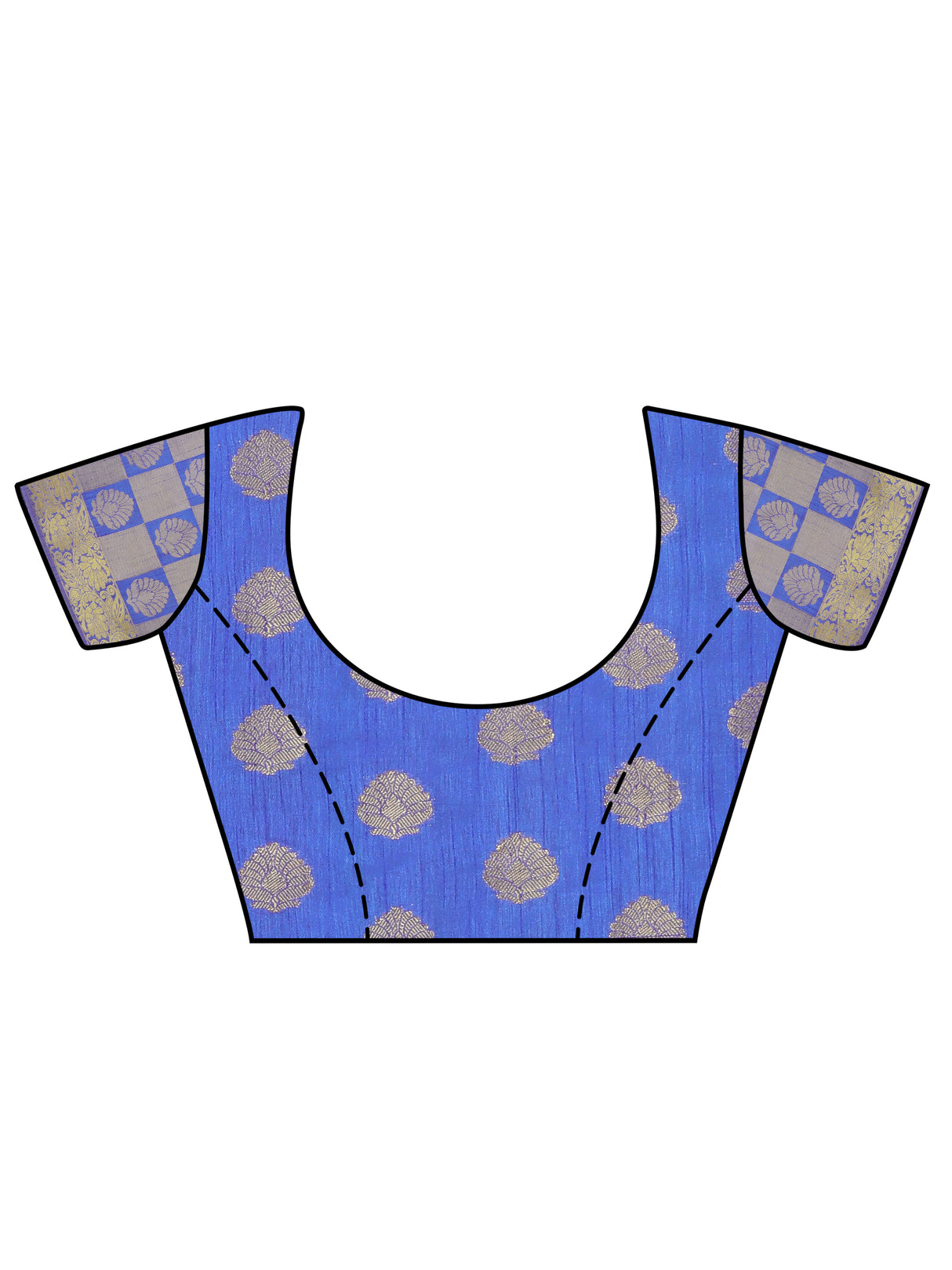 Mimosa Womens Art Silk Saree Kanjivaram Royal Blue Color