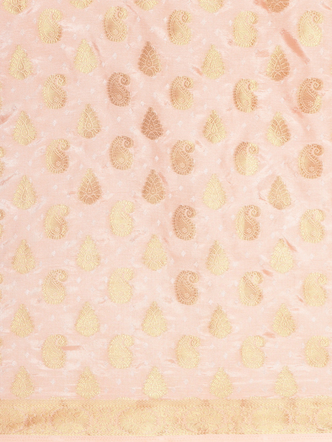 Mimosa Womens Art Silk Saree Kanjivaram Peach Color