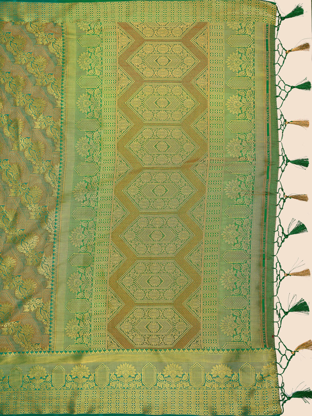 Mimosa Womens Art Silk Saree Kanjivaram Rama Color