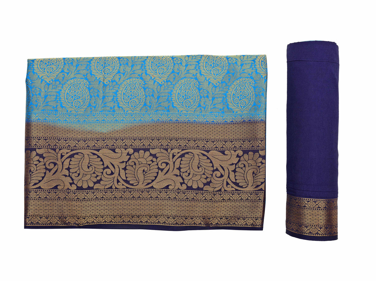 Mimosa Womens Art Silk Saree Kanjivaram Ananda Color