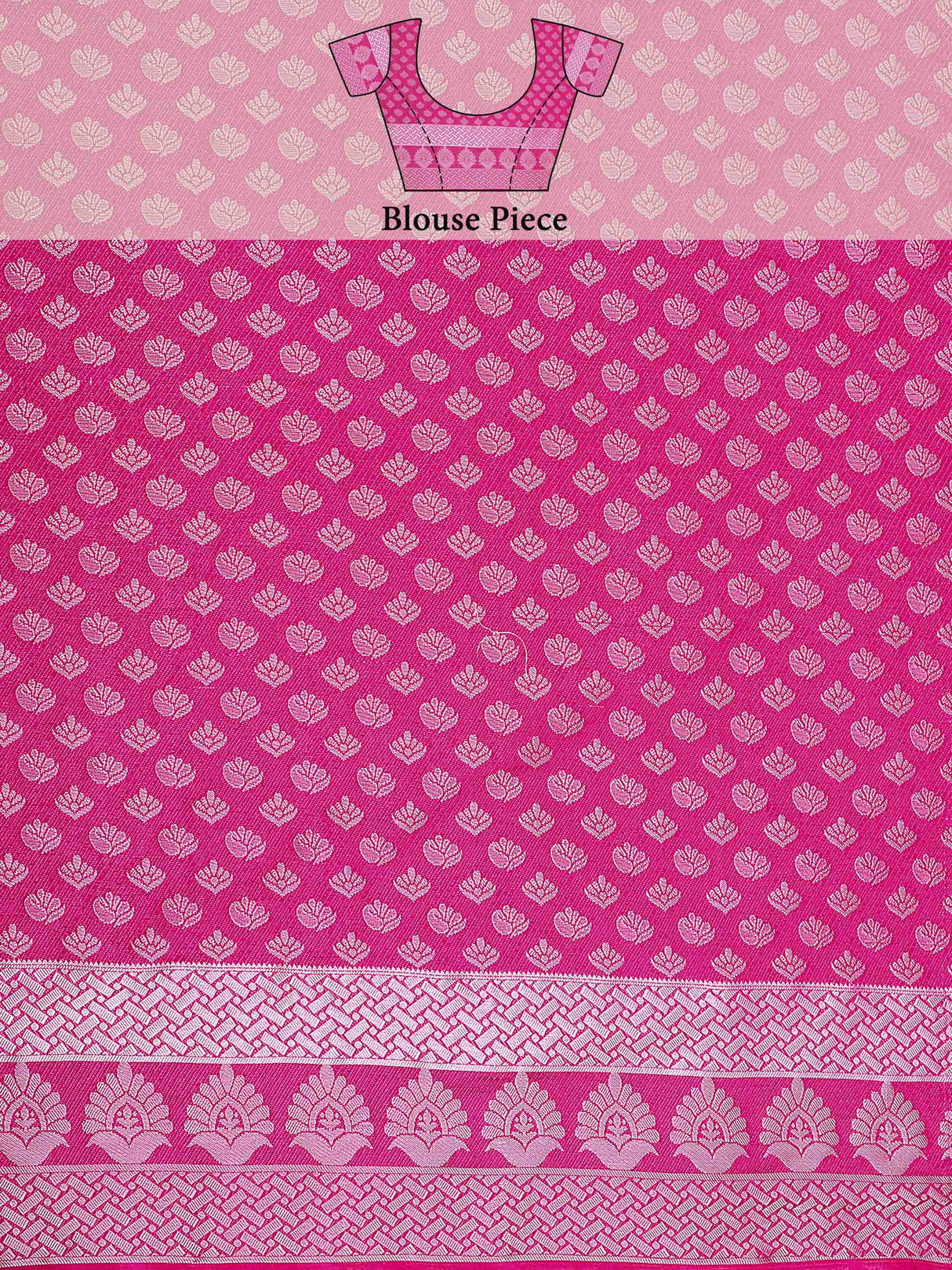 Mimosa Womens Art Silk Saree Kanjivaram style Peach Color