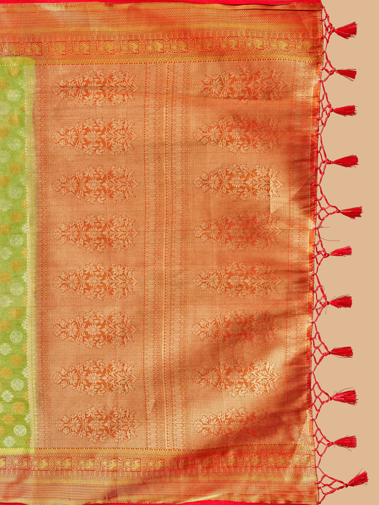 Mimosa Women's Woven Design Kanjivaram Style Art Silk Saree With Blouse Piece : SA0000410PSFREE