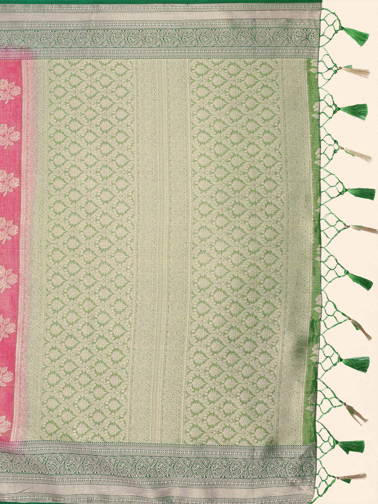 Mimosa Womens Art Silk Saree Kanjivaram Rani Color