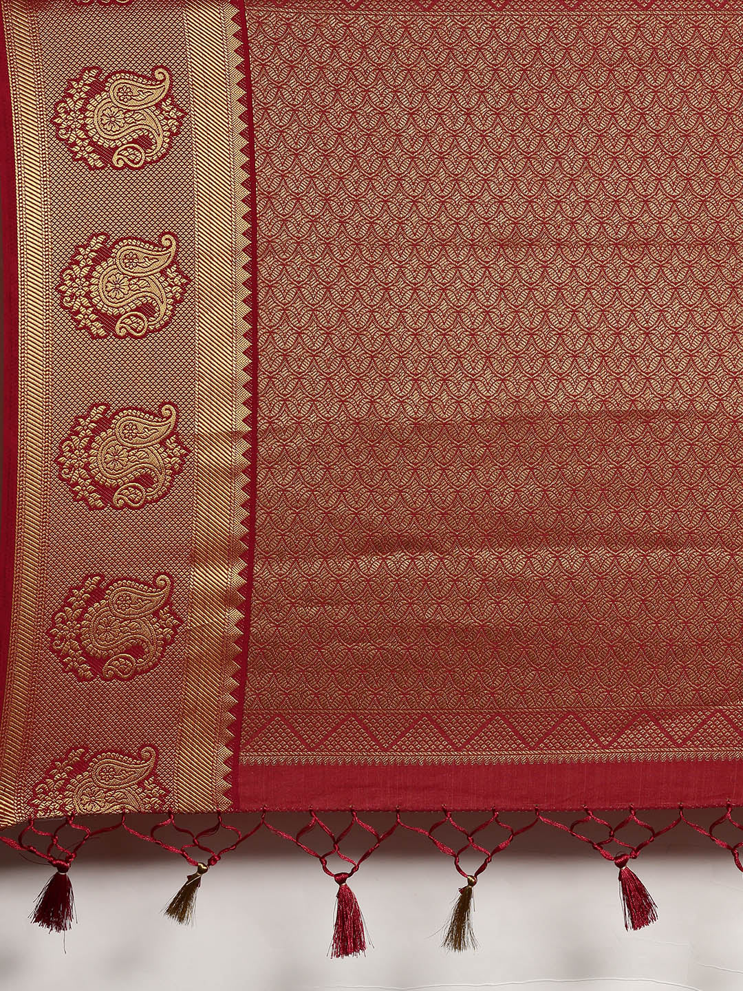 Mimosa Womens Art Silk Saree Kanjivaram Maroon Color
