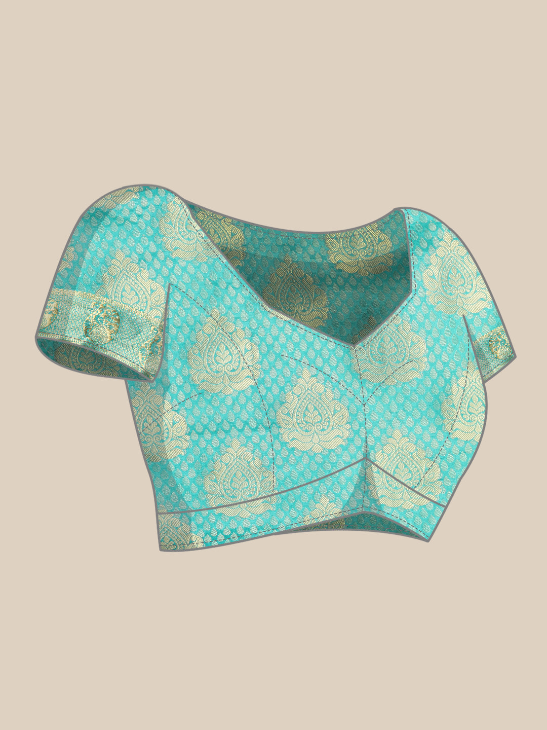 Mimosa Womens Art Silk Saree Kanjivaram Olive Color