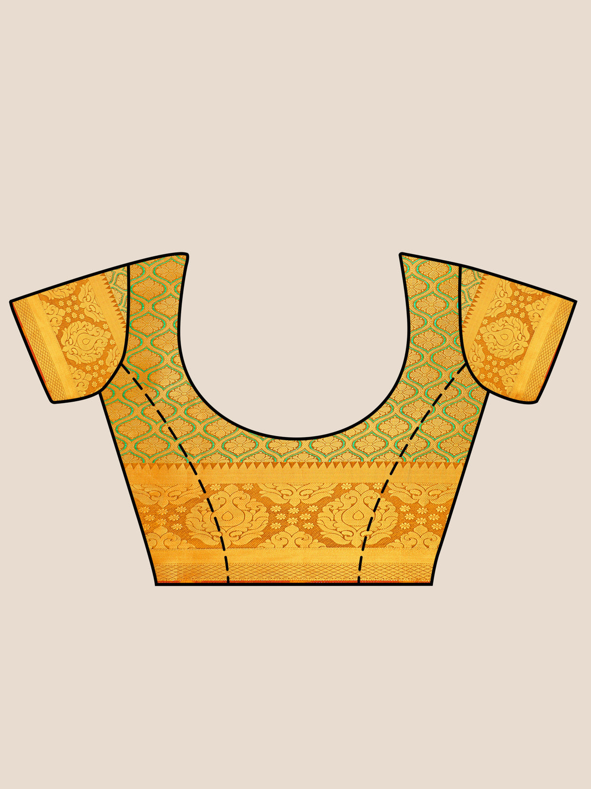 Mimosa Womens Art Silk Saree Kanjivaram Mustard Color