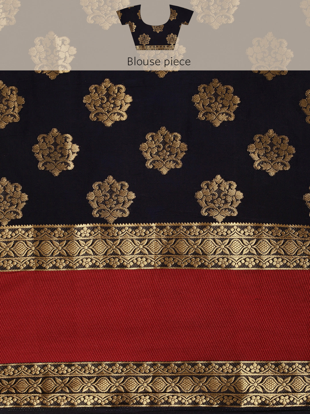 Mimosa Womens Art Silk Saree Kanjivaram Saffire Color