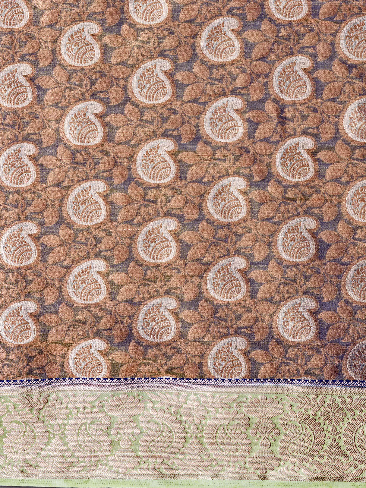 Mimosa Women's Woven Design Kanjivaram Style Art Silk Saree With Blouse Piece : SA0000412NVFREE