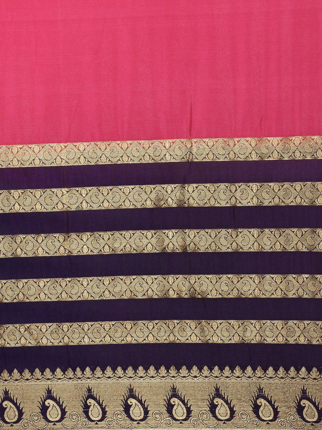 Mimosa Womens Crepe Saree Mysore Silk Gajjari Color