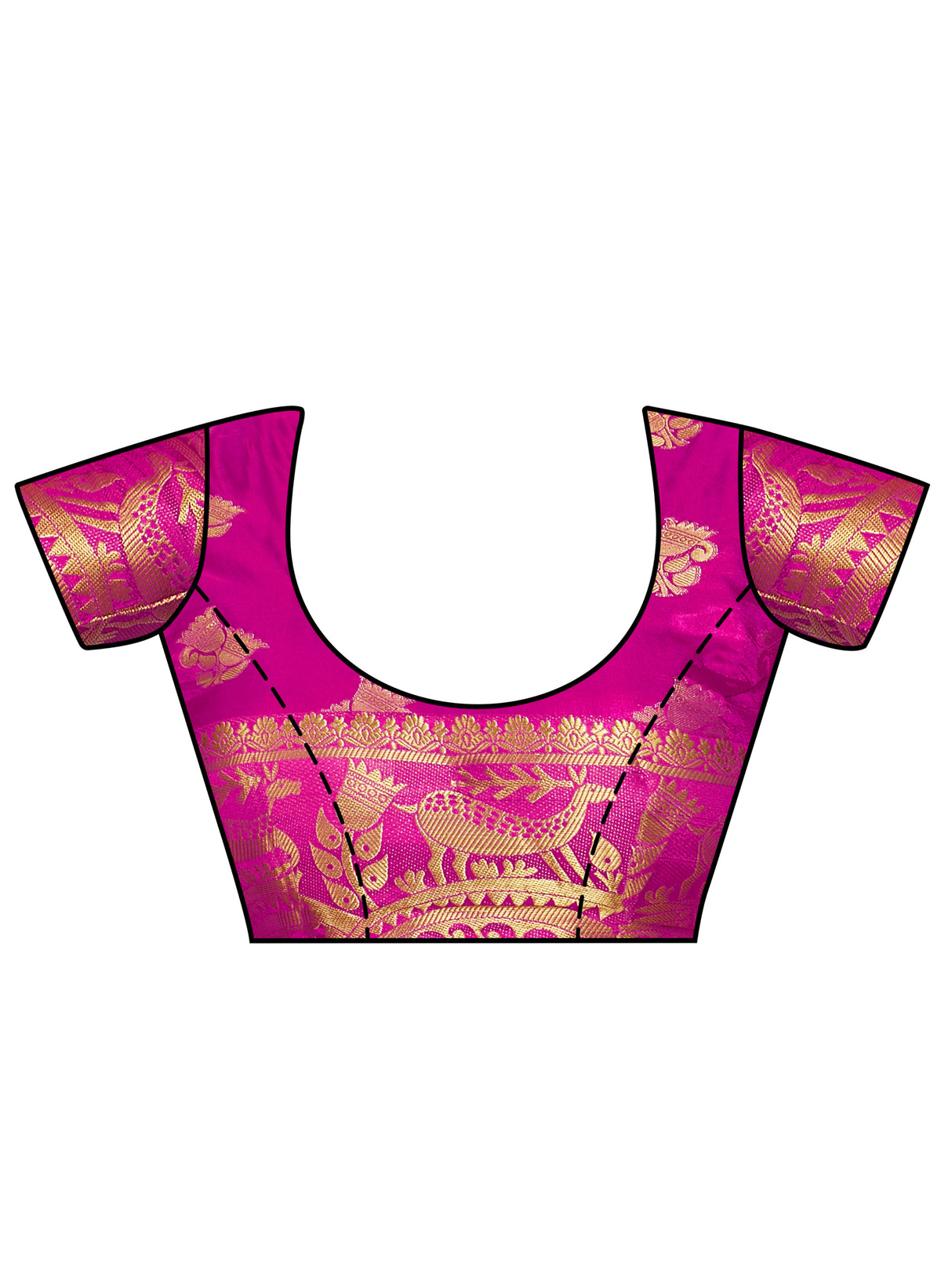 Mimosa Womens Art Silk Saree Kanjivaram Black Color