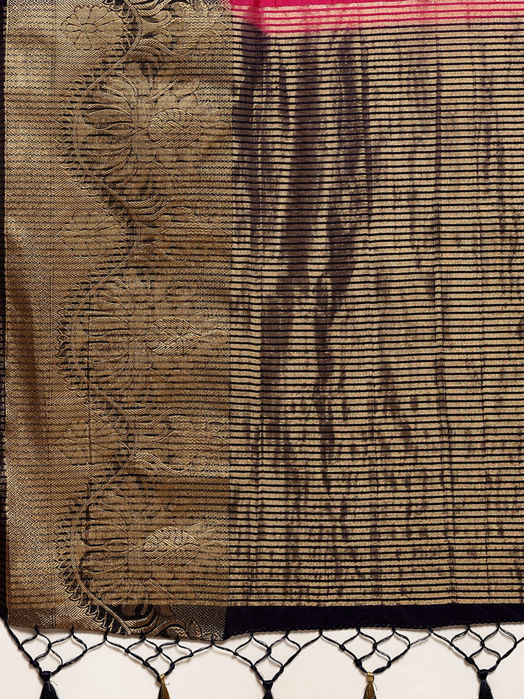 Mimosa Womens Art Silk Saree Kanjivaram Rani Color