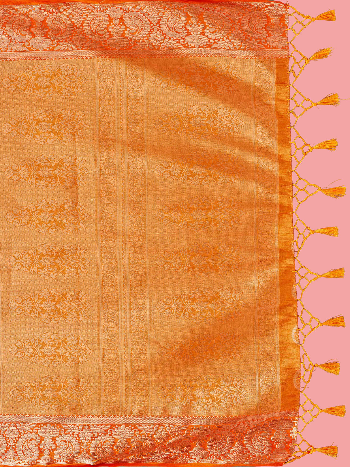 Mimosa Women's Woven Design Kanjivaram Style Art Silk Saree With Blouse Piece : SA0000412HWFREE