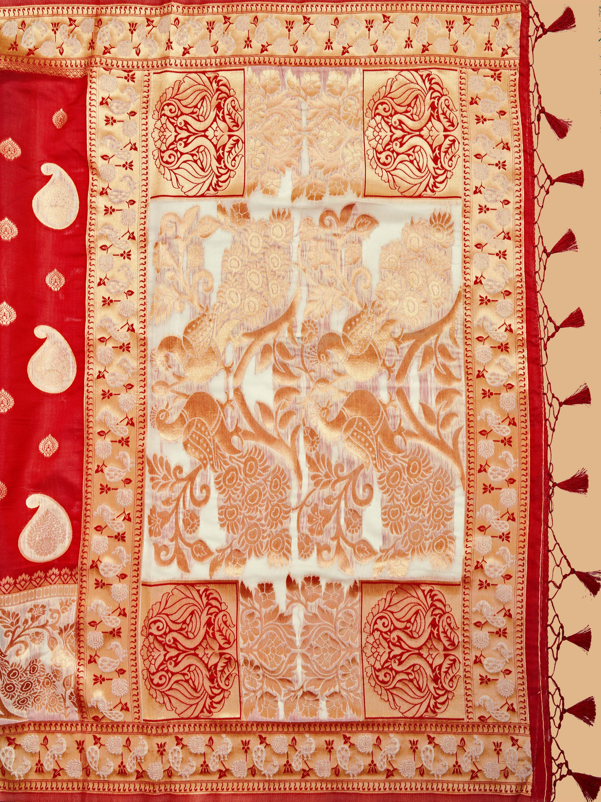 Mimosa Women's Woven Design Kanjivaram Art Silk Saree With Blouse Piece : SA00001246MRFREE