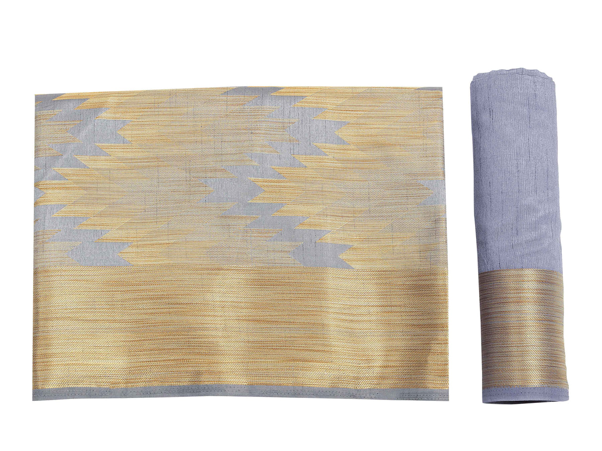 Mimosa Womens Art Silk Saree Kanjivaram Grey Color