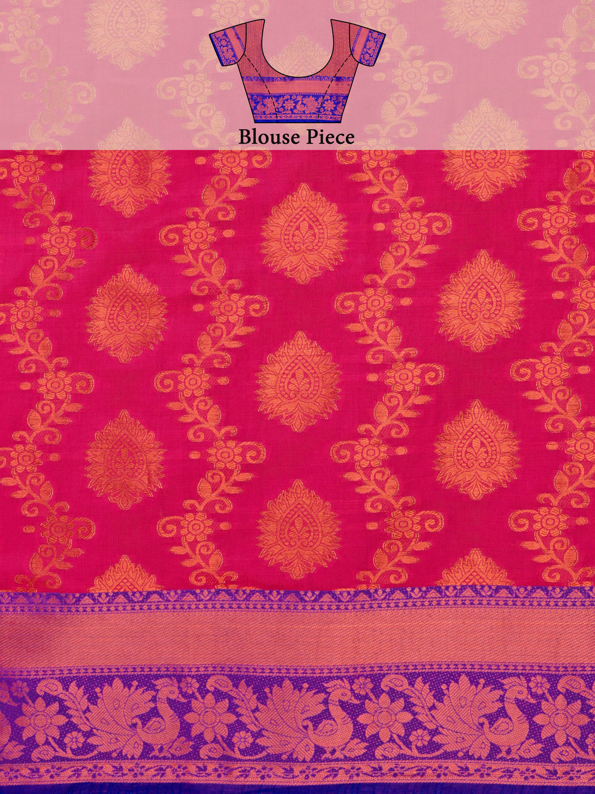 Mimosa Women's Woven Design Kanjivaram Art Silk Saree With Blouse Piece : SA0000913RN