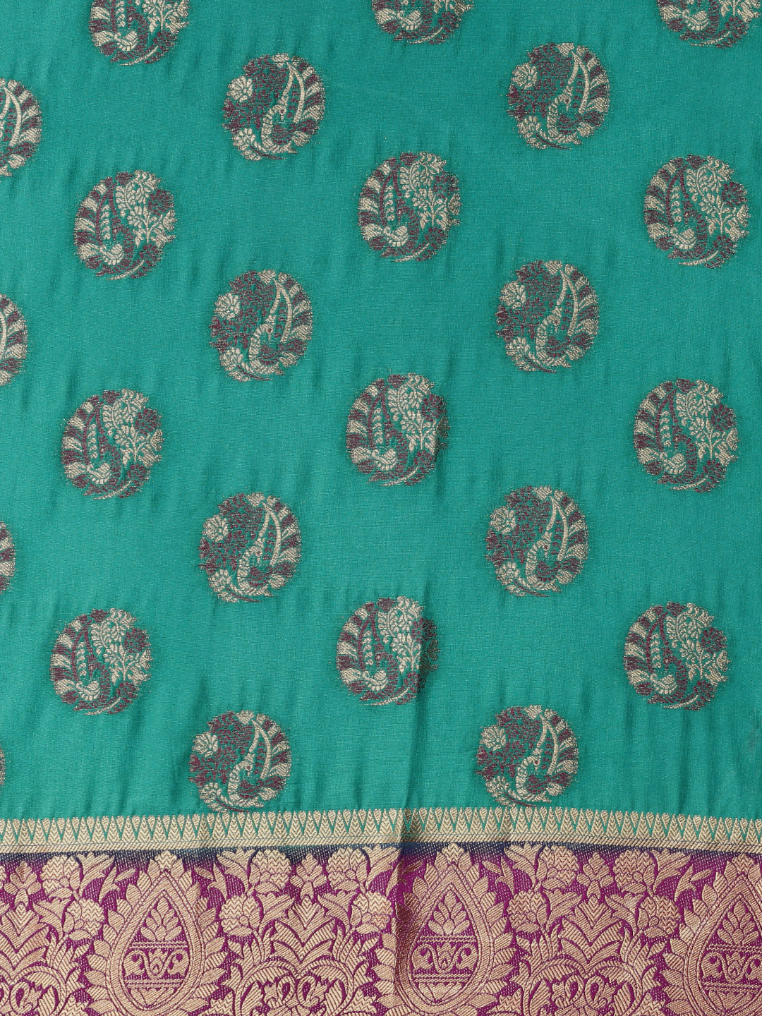 Mimosa Womens Art Silk Saree Kanjivaram Saffire Color