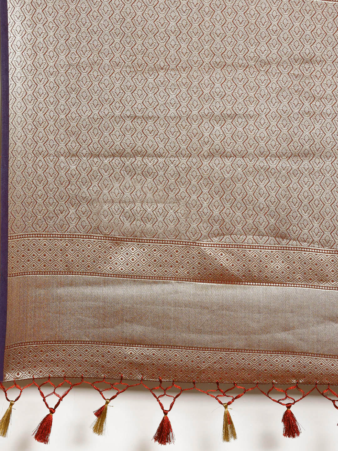 Mimosa Womens Art Silk Saree Kanjivaram Chocolate Color