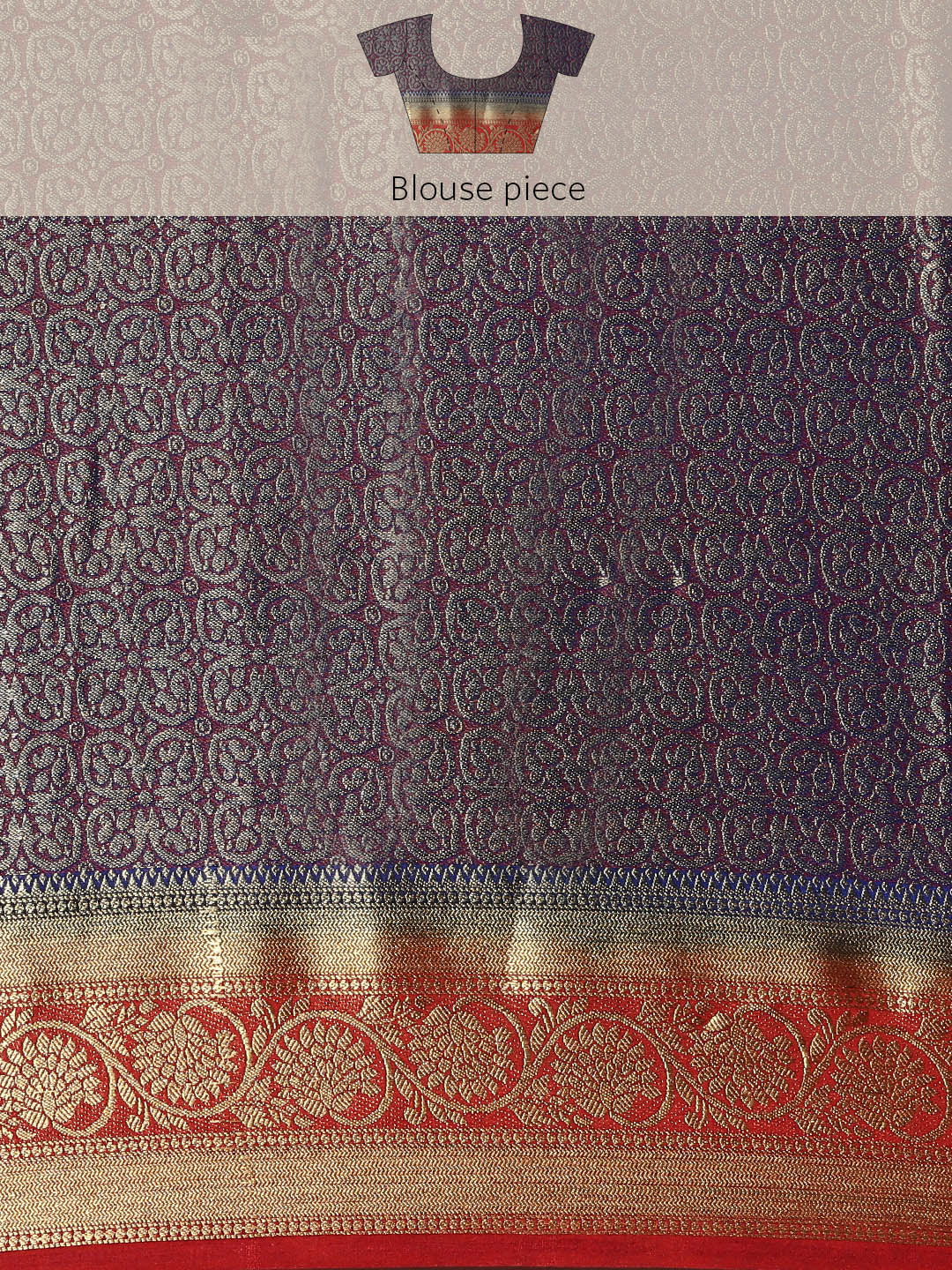 Mimosa Womens Art Silk Saree Kanjivaram Royal Blue Color