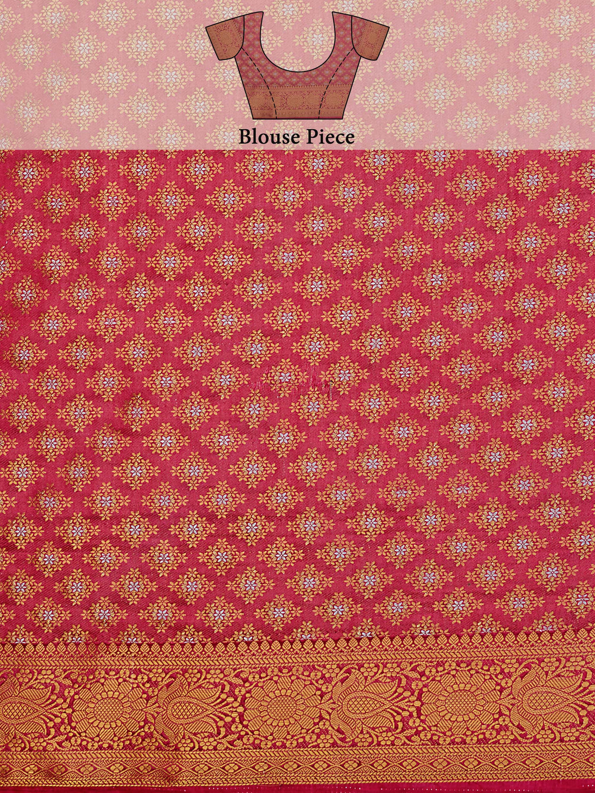 Mimosa Womens Art Silk Saree Kanjivaram Rama Color