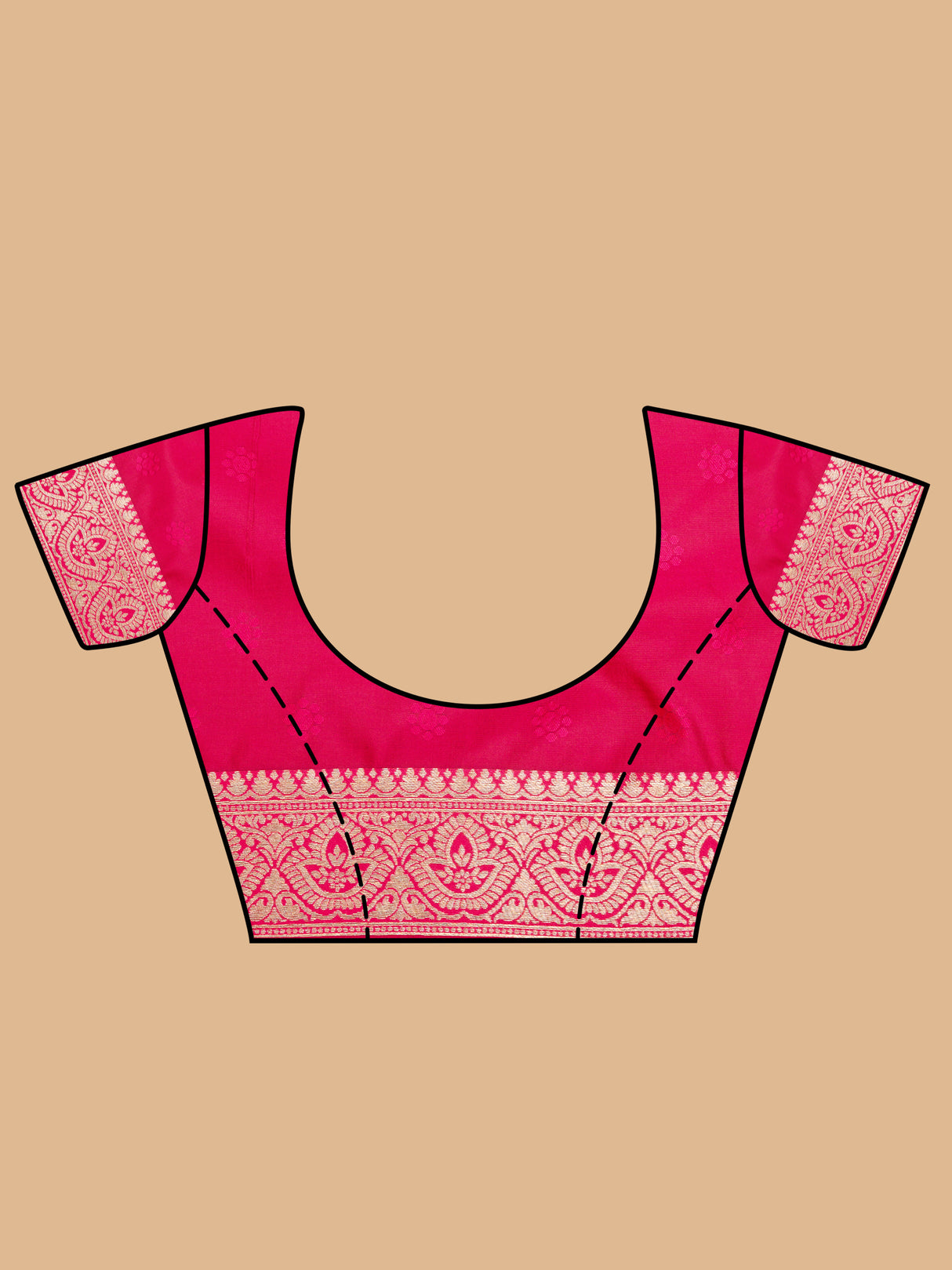 Mimosa Women's Woven Design Patola Style Art Silk Saree With Blouse Piece : SA00001343PNKFREE