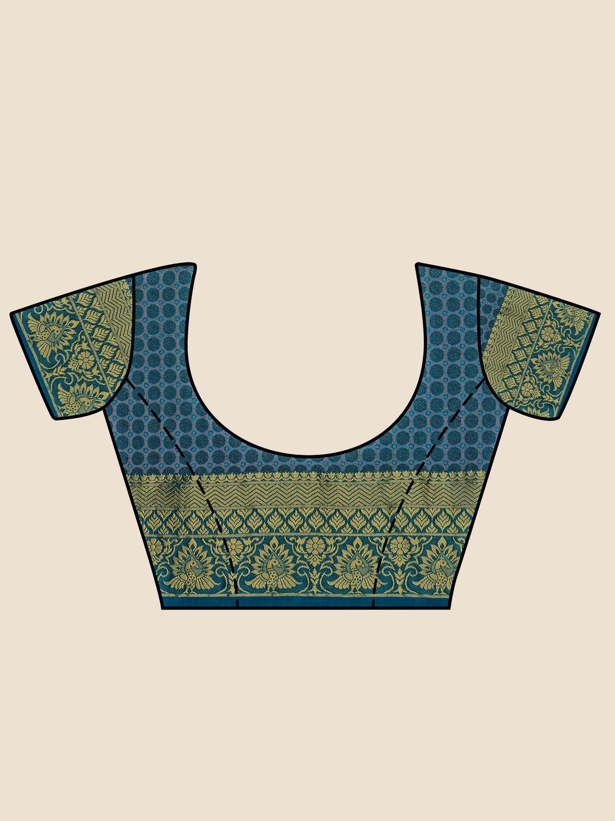 Mimosa Womens Art Silk Saree Kanjivaram Saffire Color