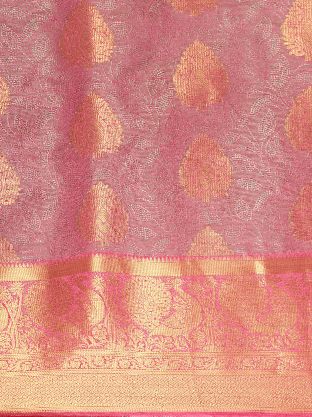 Mimosa Womens Art Silk Saree Kanjivaram Gajjari Color