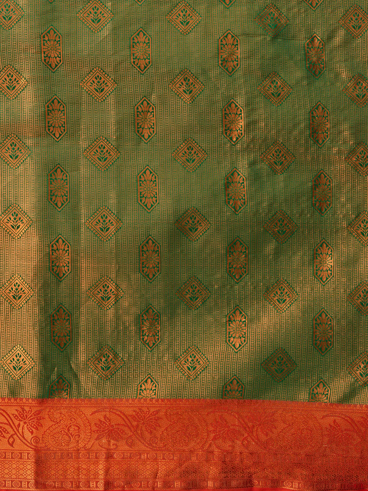 Mimosa Women's Woven Design Kanjivaram Style Art Silk Saree With Blouse Piece : SA00001287BGFREE