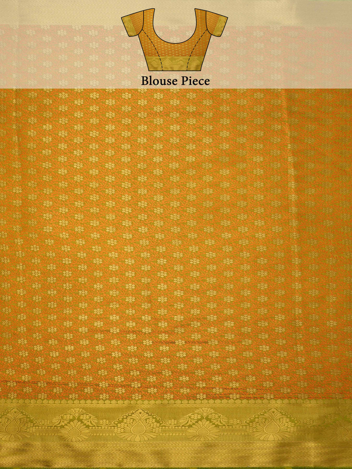 Mimosa Womens Art Silk Saree Kanjivaram Olive Color