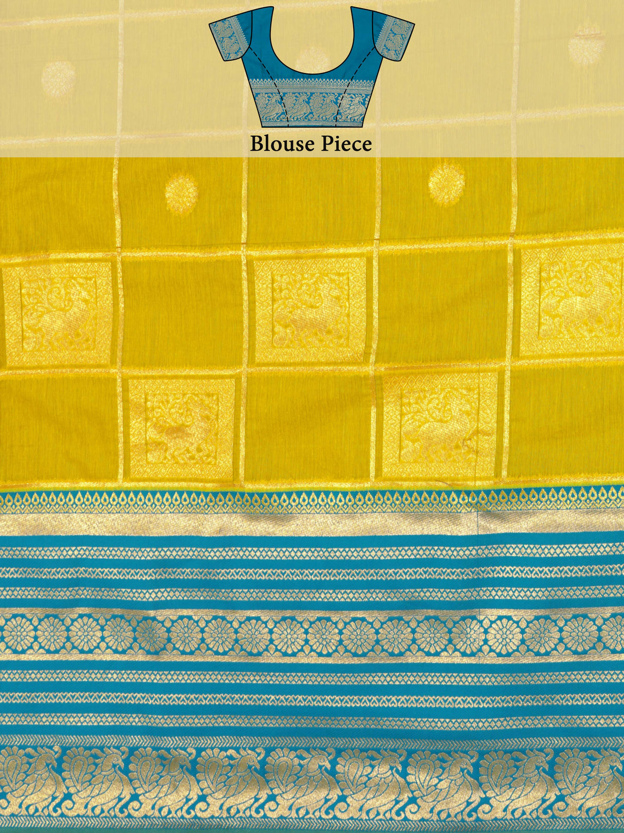 Mimosa Women's Woven Design Kanjivaram Style Art Silk Saree With Blouse Piece : SA0000870OL