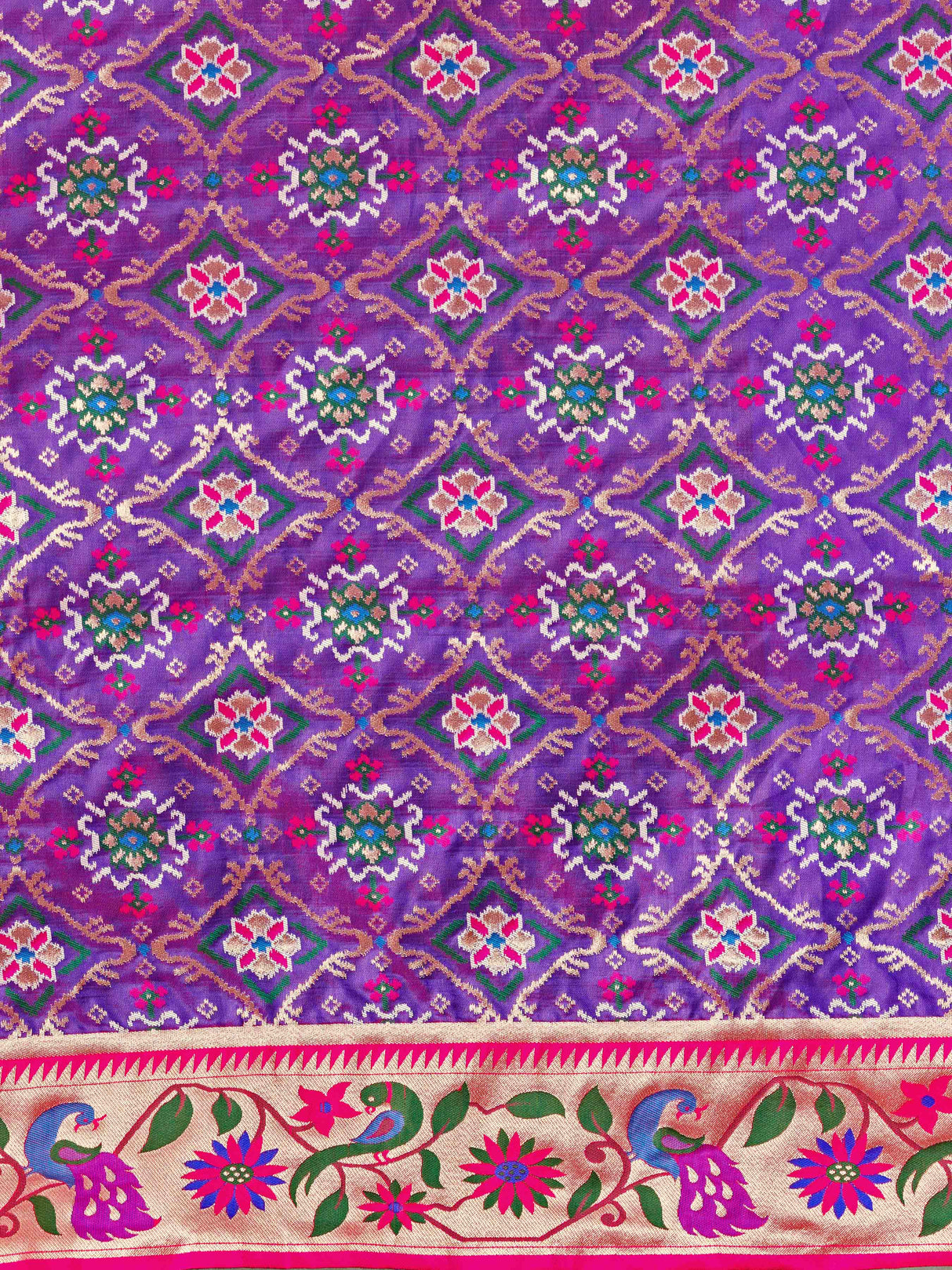 Mimosa Women's Woven Design Patola Style Art Silk Saree With Blouse Piece : SA00001379PRFREE