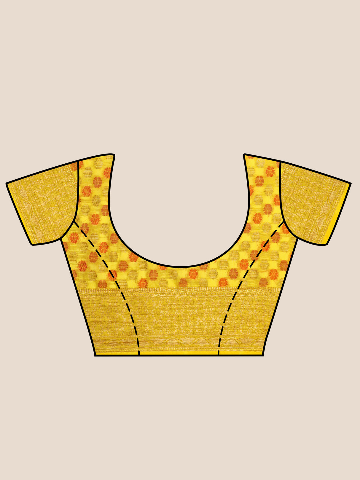 Mimosa Womens Art Silk Saree Kanjivaram Yellow Color