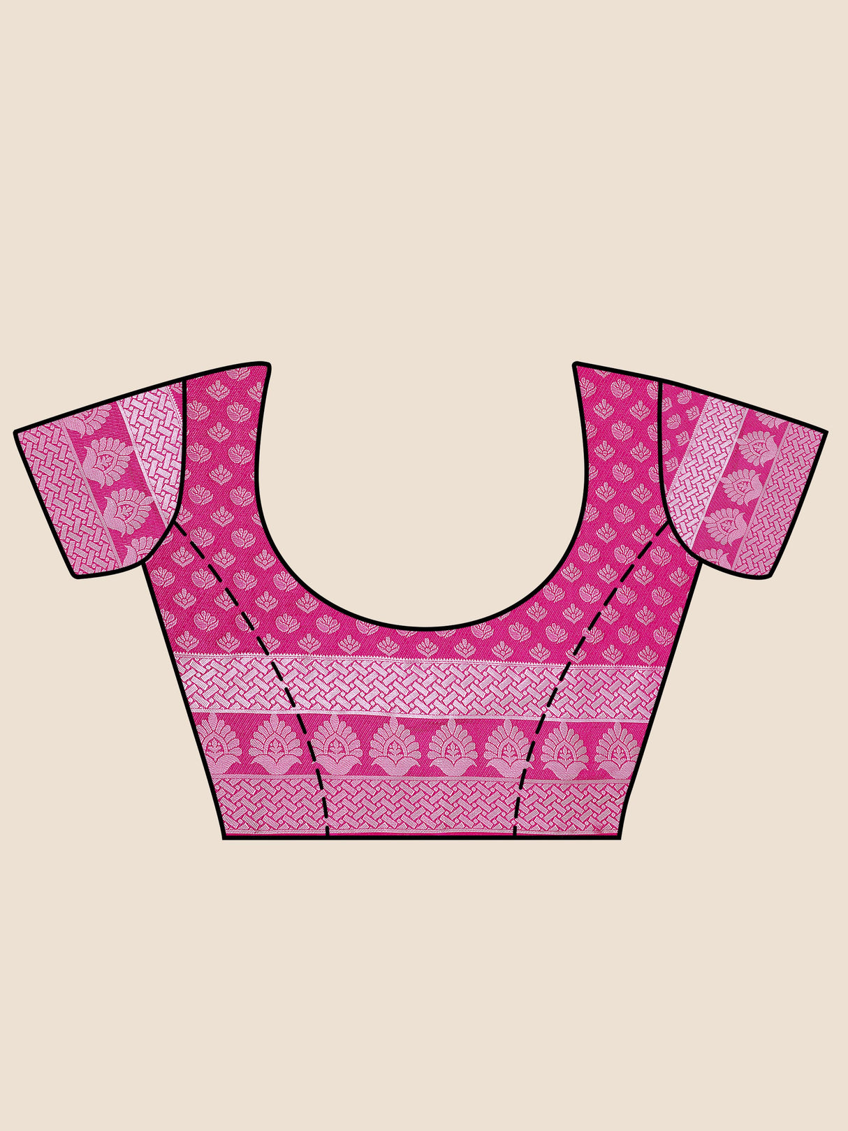 Mimosa Womens Art Silk Saree Kanjivaram style Peach Color