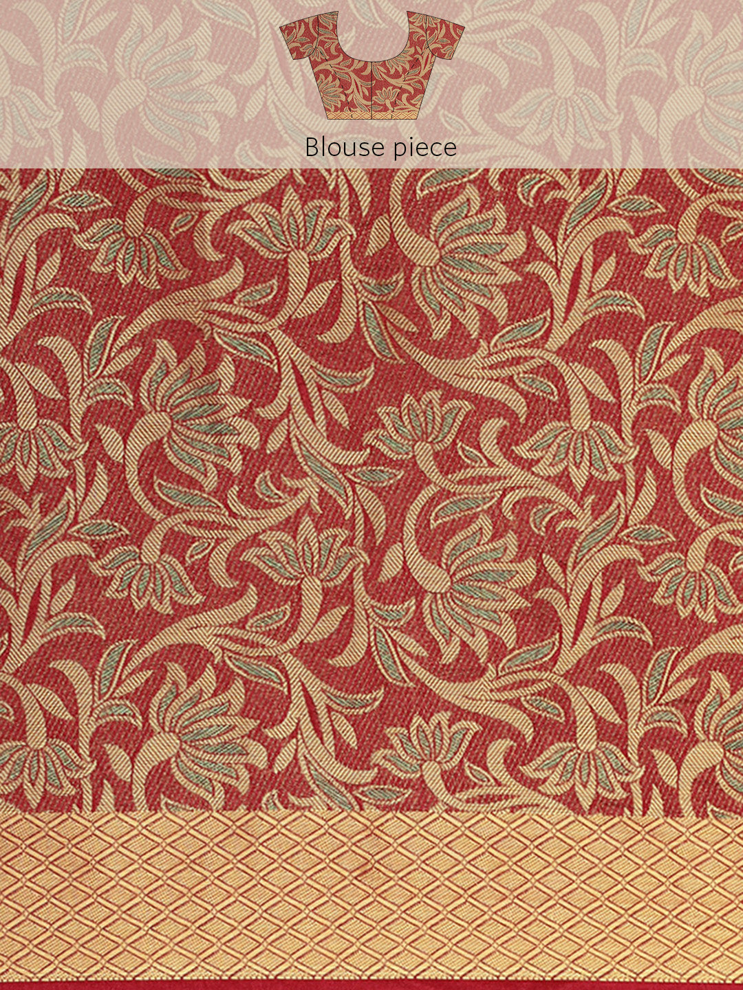 Mimosa Womens Art Silk Saree Kanjivaram Maroon Color