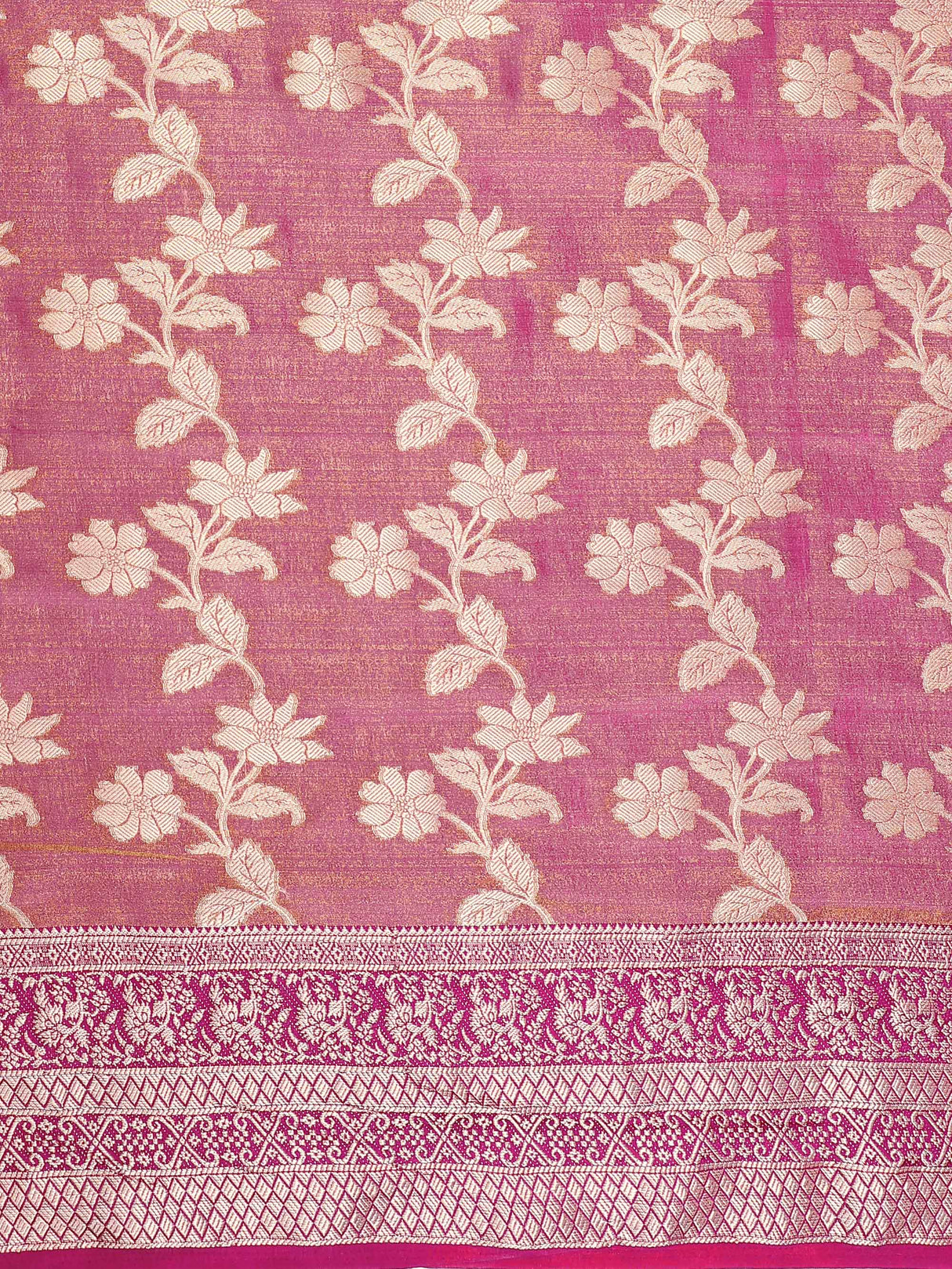 Mimosa Womens Art Silk Saree Kanjivaram Pink Color