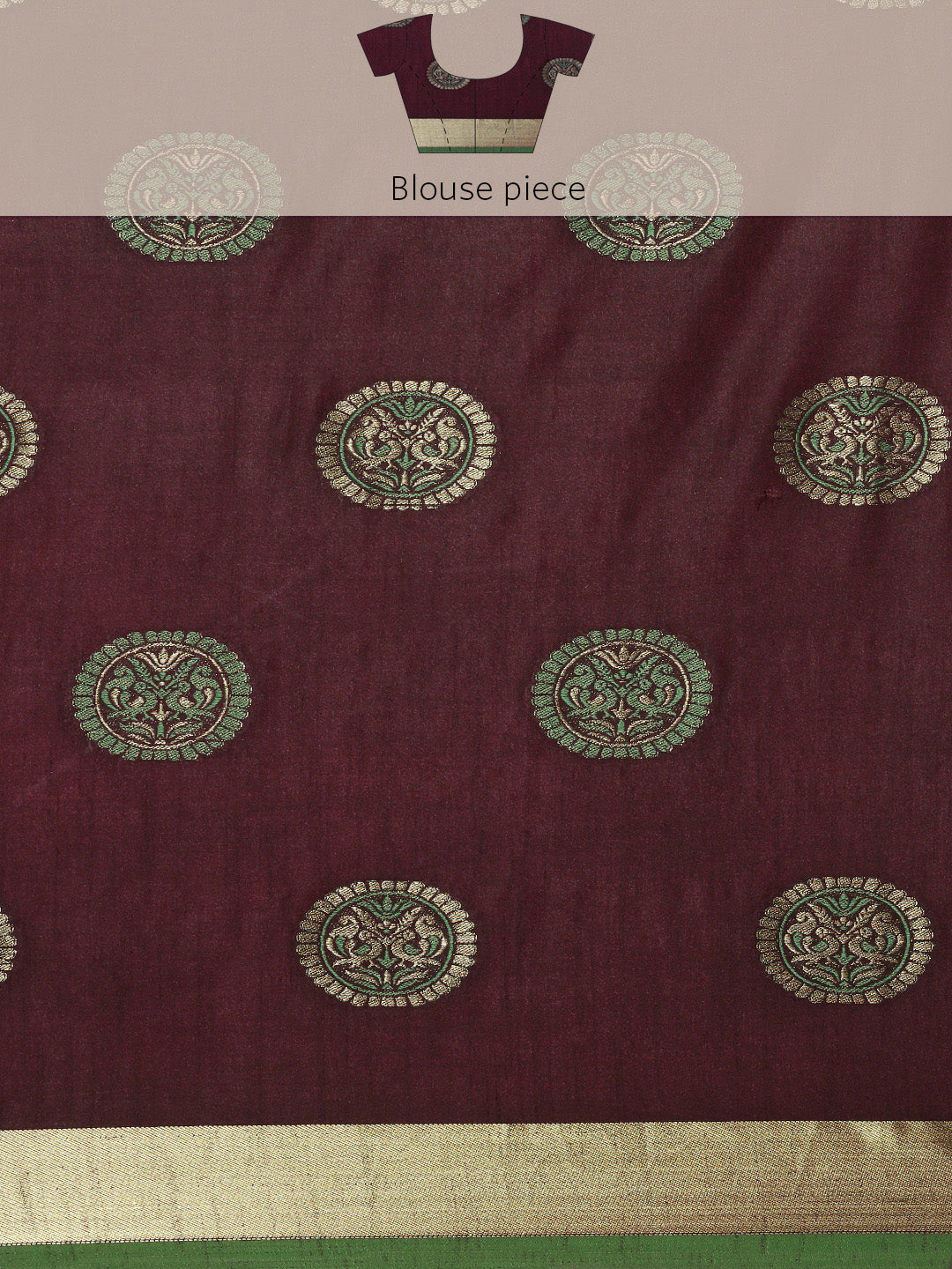 Mimosa Womens Art Silk Saree Kanjivaram Chocolate Color