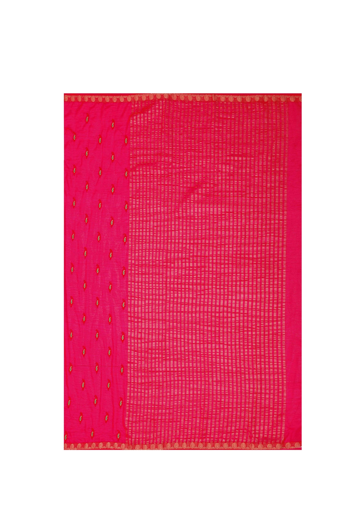 Mimosa Womens Chiffon Saree Banarasi Strawberry Color