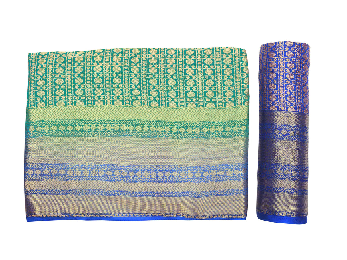 Mimosa Womens Art Silk Saree Kanjivaram Rama Color