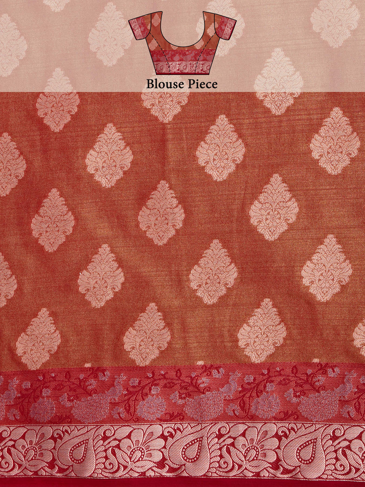 Mimosa Women's Woven Design Kanjivaram Style Art Silk Saree With Blouse Piece : SA0000393PCFREE