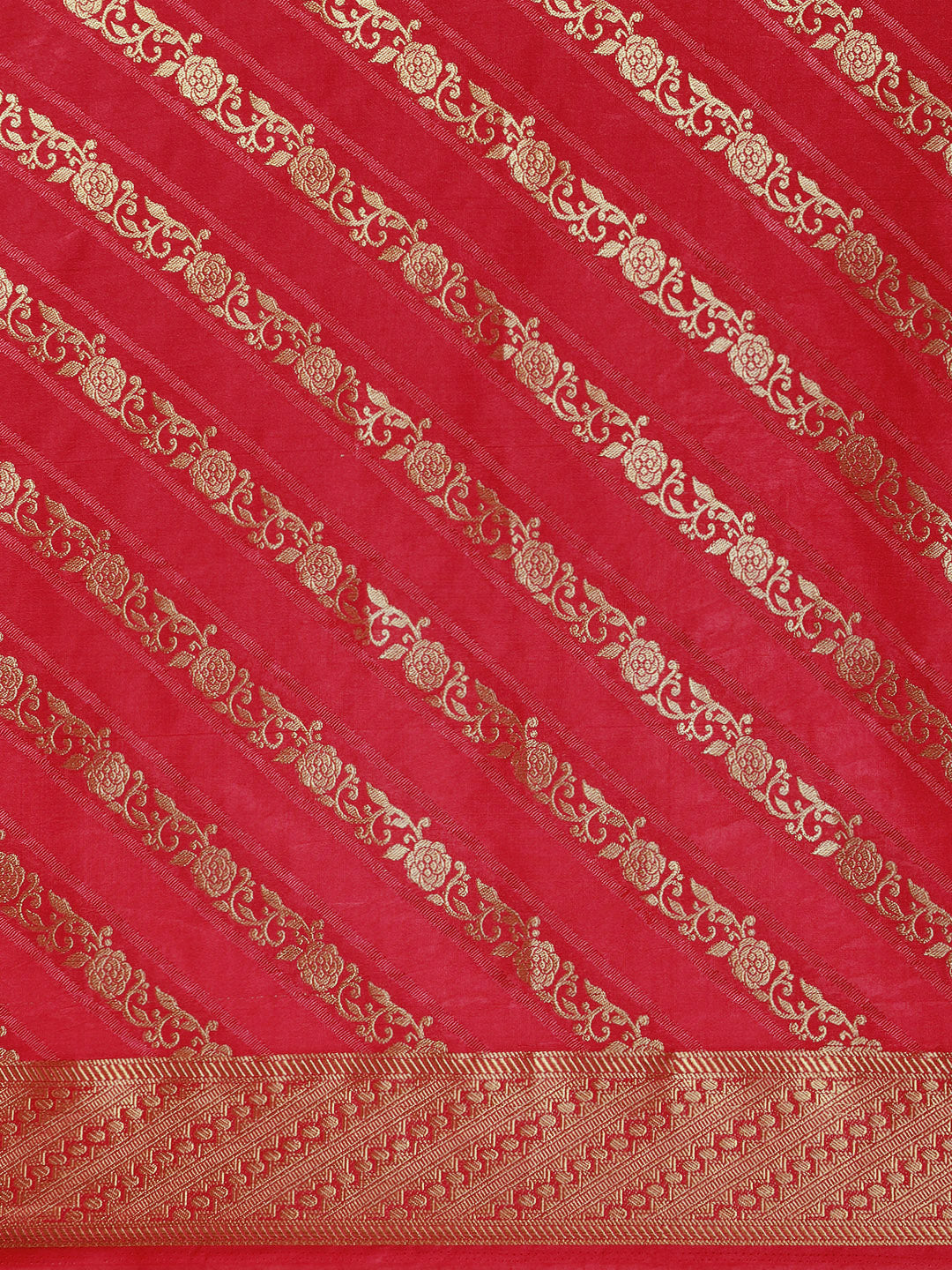 Mimosa Womens Art Silk Saree Kanjivaram Strawberry Color