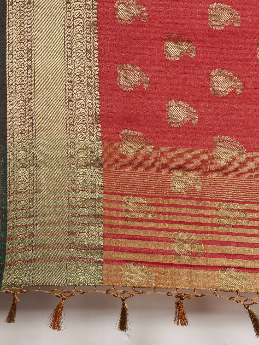 Mimosa Womens Art Silk Saree Kanjivaram Maroon Color