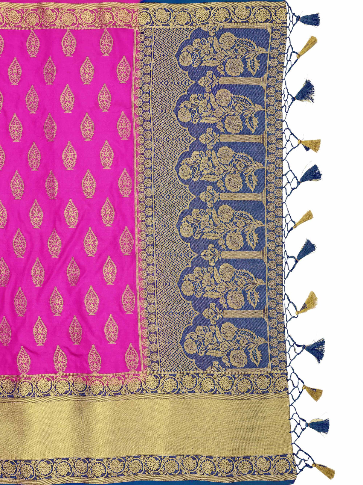 Mimosa Womens Art Silk Saree Kanjivaram Rani Color
