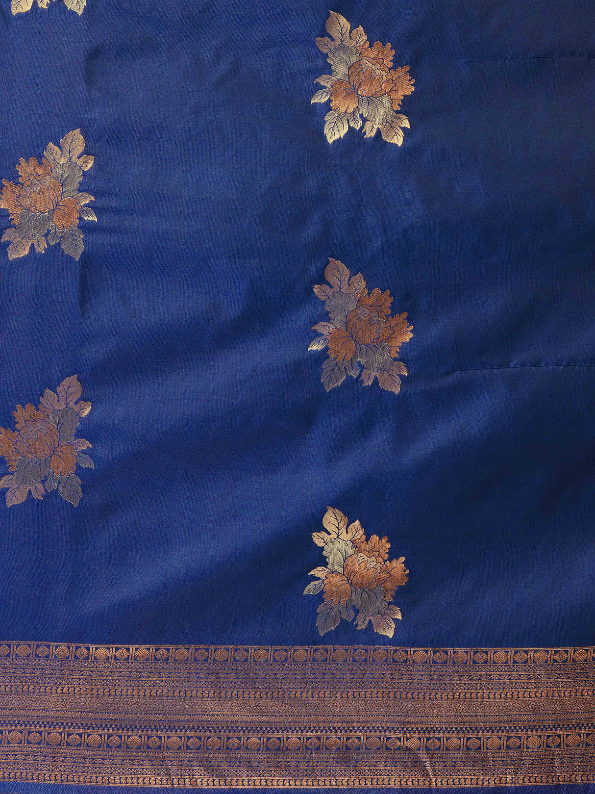 Mimosa Women's Woven Design Kanjivaram Style Art Silk Saree With Blouse Piece : SA00001384NVFREE