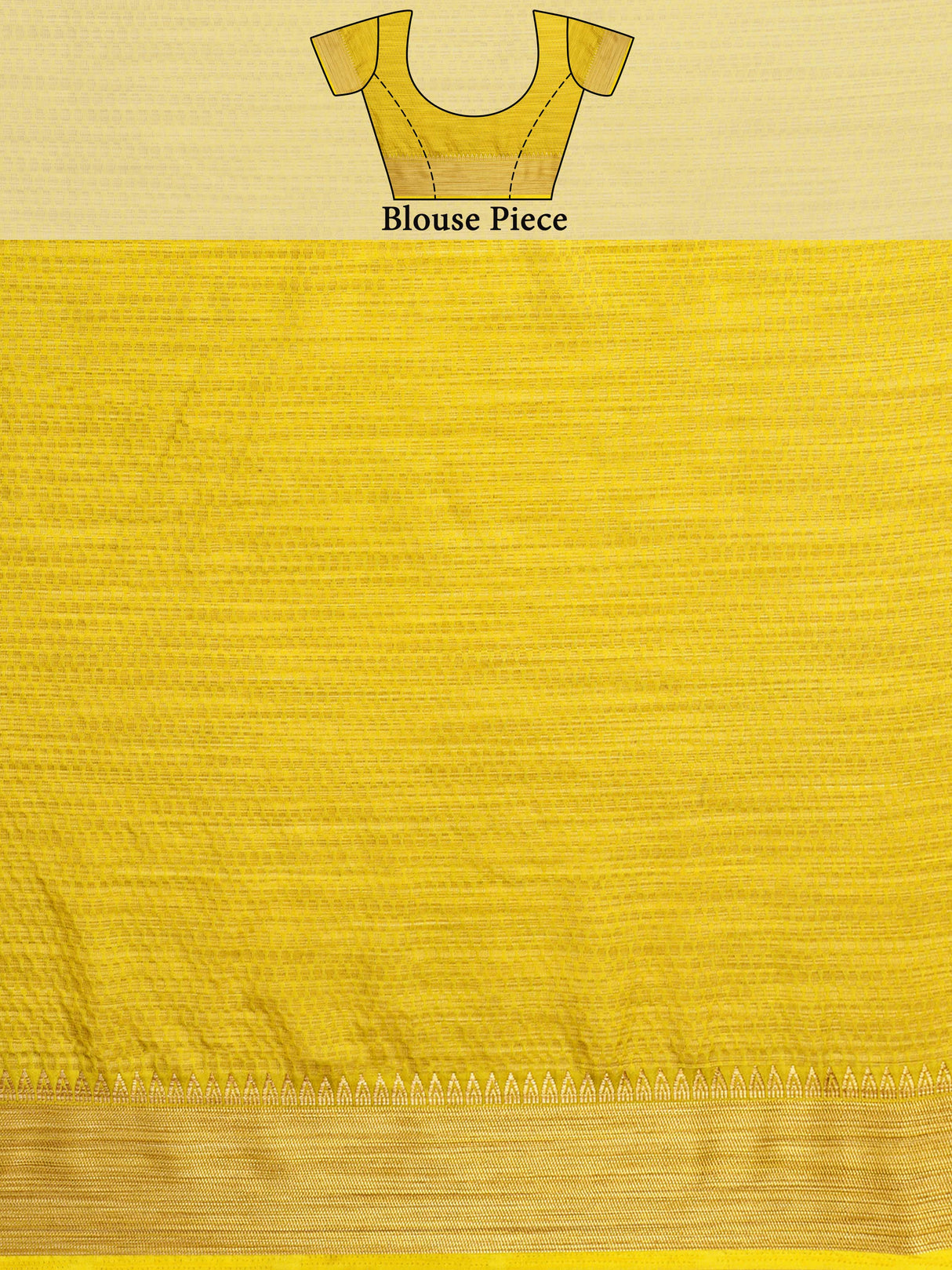 Mimosa Womens Art Silk Saree Kanjivaram Yellow Color