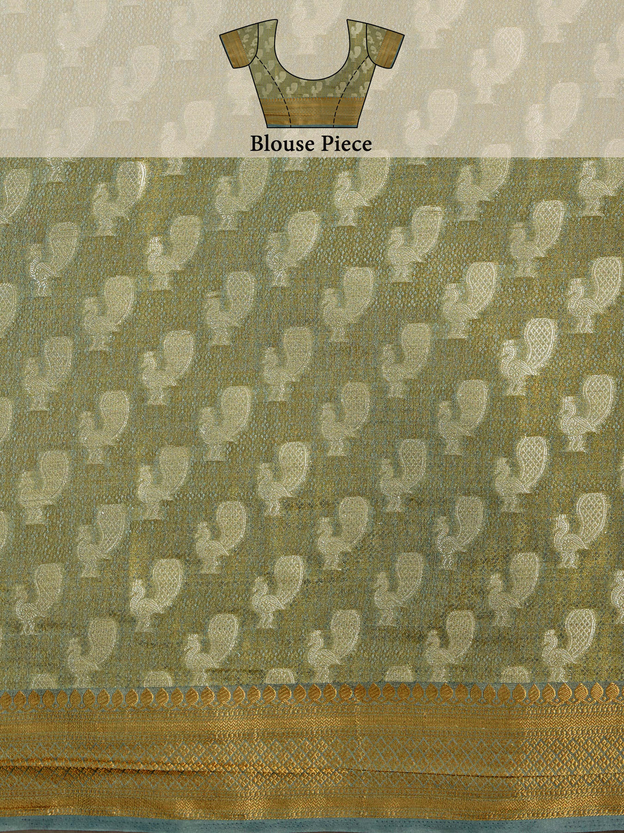 Mimosa Women's Woven Design Kanjivaram Style Art Silk Saree With Blouse Piece : SA0000379LRFREE