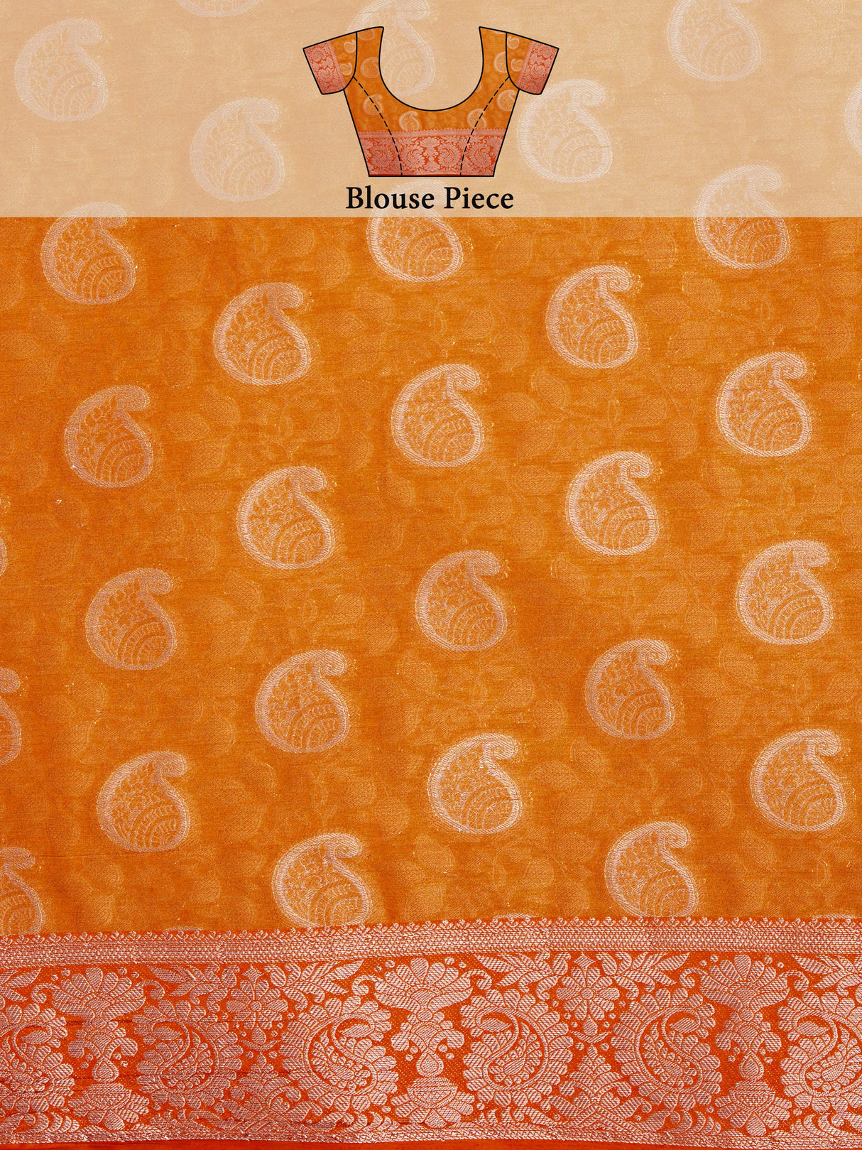 Mimosa Women's Woven Design Kanjivaram Style Art Silk Saree With Blouse Piece : SA0000412RNFREE