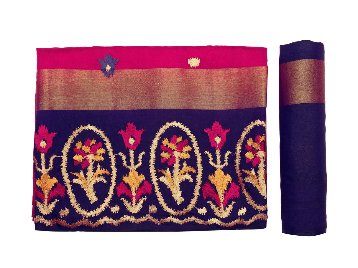 Mimosa Womens Art Silk Saree Kanjivaram style Maroon Color