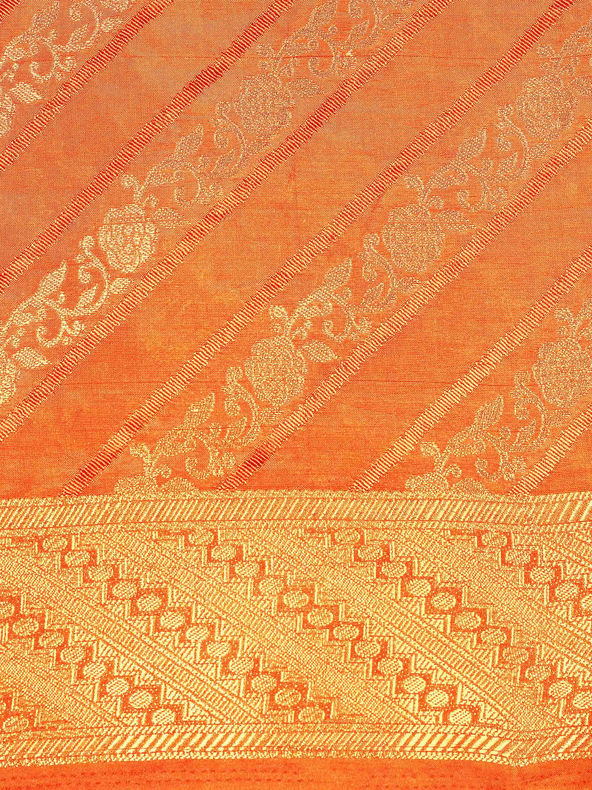 Mimosa Womens Art Silk Saree Kanjivaram Mustard Color